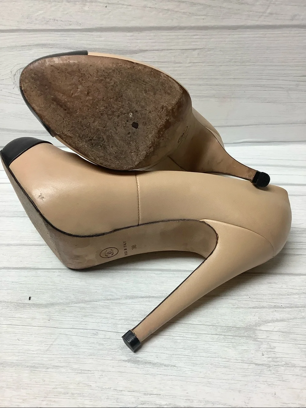 CHANEL two-tone pumps